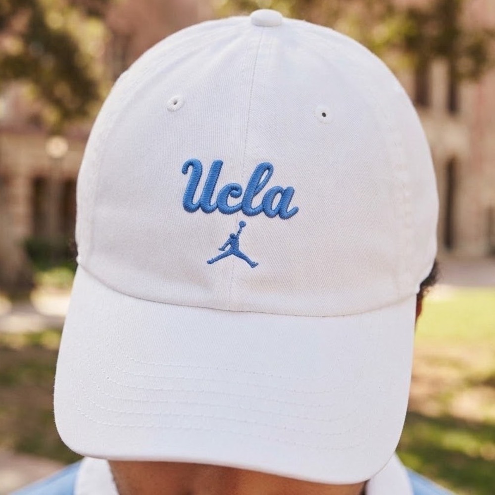 Jordan UCLA Bruins Heritage86 Adjustable Hat White Blue Jumpman Cap Mens OSFA